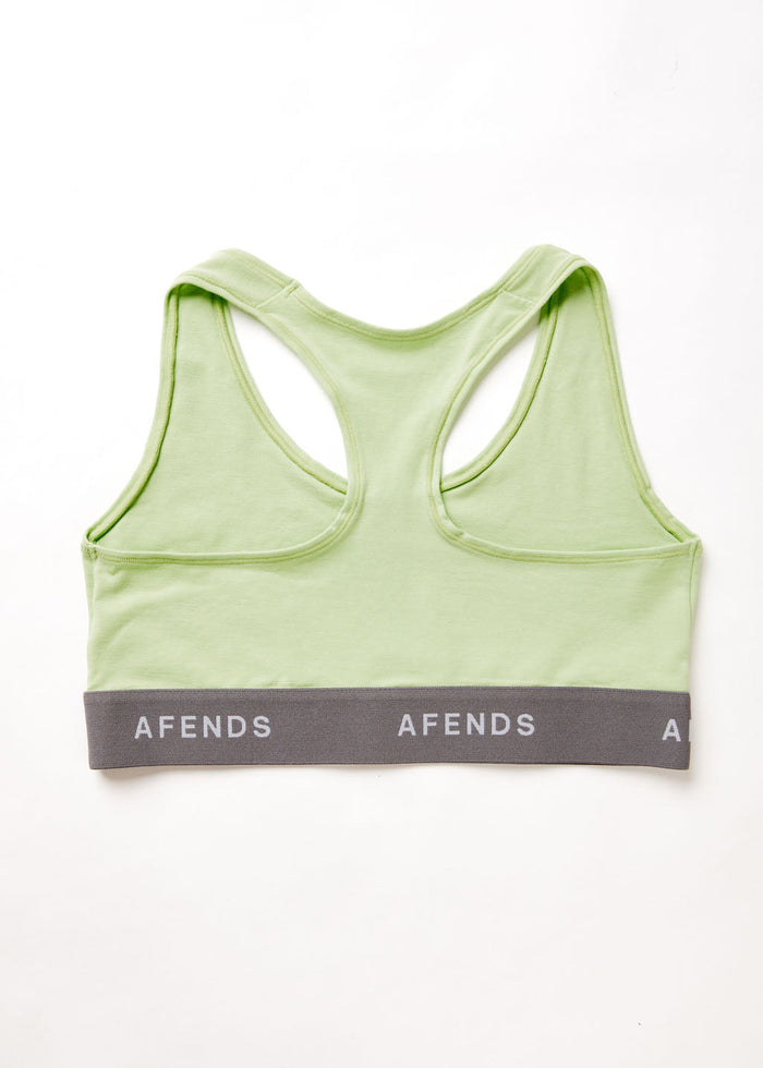 Afends Womens Molly - Hemp Sports Crop - Lime Green - Sustainable Clothing - Streetwear