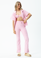 Afends Womens Rhye - Recycled Terry Pants - Powder Pink - Afends womens rhye   recycled terry pants   powder pink   sustainable clothing   streetwear