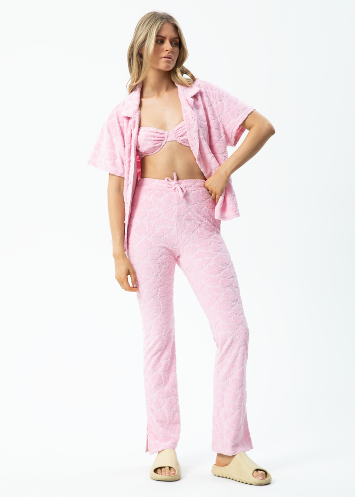 Afends Womens Rhye - Recycled Terry Pants - Powder Pink - Sustainable Clothing - Streetwear