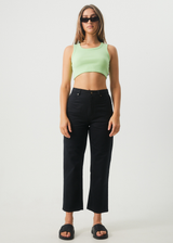 Afends Womens Shelby - Hemp Twill Wide Leg Pants - Black - Afends womens shelby   hemp twill wide leg pants   black   sustainable clothing   streetwear