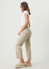 Afends Womens Shelby - Hemp Twill Wide Leg Pants - Cement - Afends womens shelby   hemp twill wide leg pants   cement   sustainable clothing   streetwear