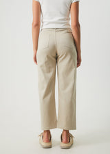 Afends Womens Shelby - Hemp Twill Wide Leg Pants - Cement - Afends womens shelby   hemp twill wide leg pants   cement   sustainable clothing   streetwear
