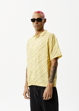 Afends Mens Atmosphere - Hemp Cuban Short Sleeve Shirt - Butter Stripe - Afends mens atmosphere   hemp cuban short sleeve shirt   butter stripe   sustainable clothing   streetwear