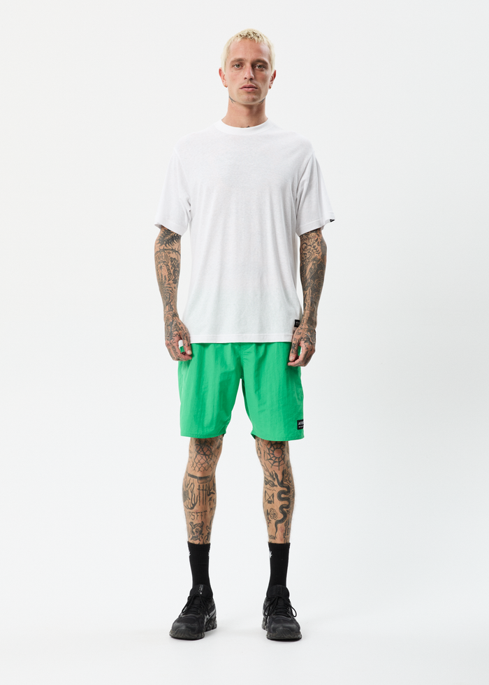 Afends Mens Baywatch Vortex - Recycled Elastic Waist Shorts - Forest - Sustainable Clothing - Streetwear