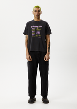 Afends Mens Beyond Life - Boxy Graphic T-Shirt - Stone Black - Afends mens beyond life   boxy graphic t shirt   stone black   sustainable clothing   streetwear