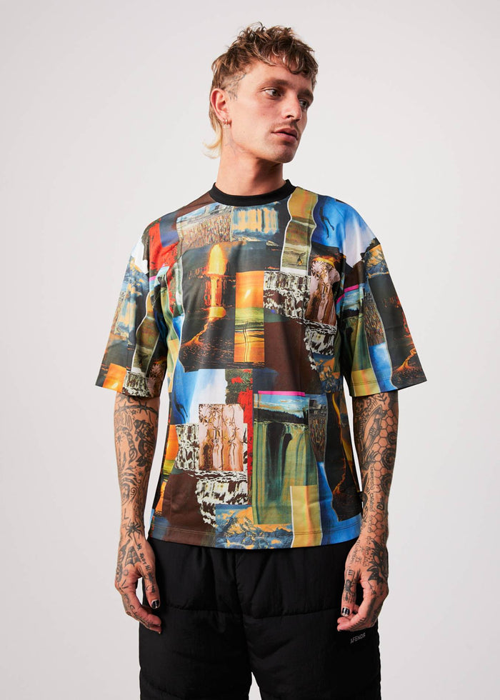 Afends Mens Boulevard - Recycled Oversized T-Shirt - Multi - Sustainable Clothing - Streetwear