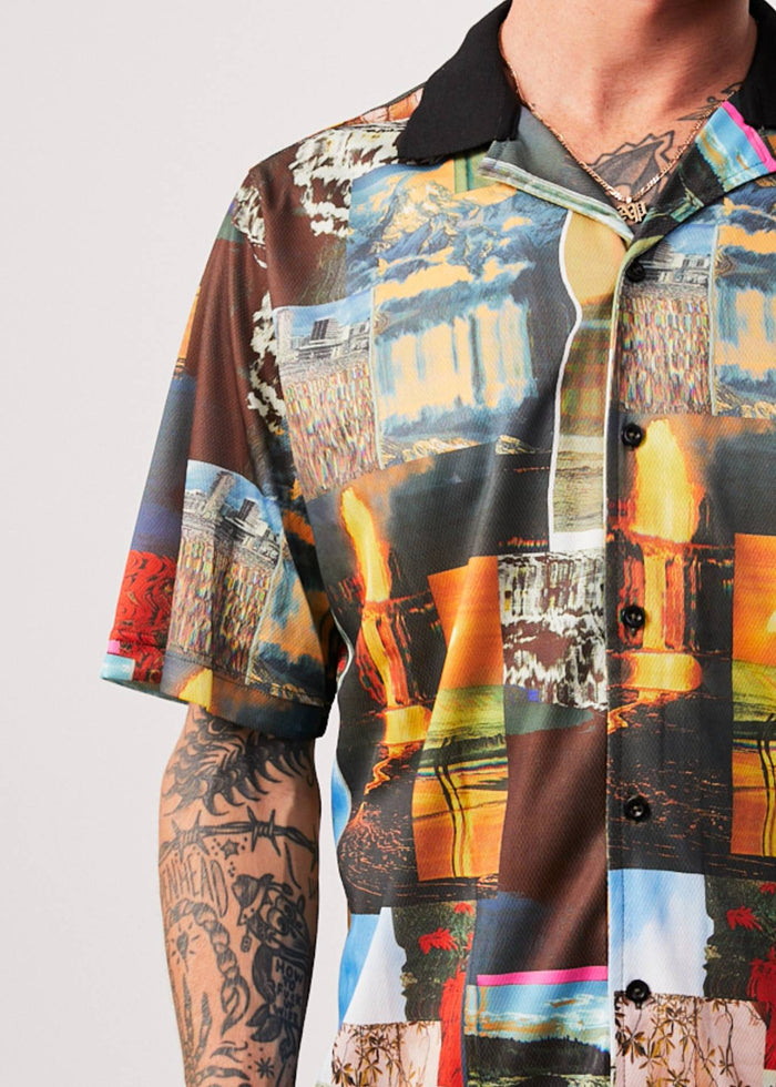 Afends Mens Boulevard - Recycled Short Sleeve Shirt - Multi - Sustainable Clothing - Streetwear