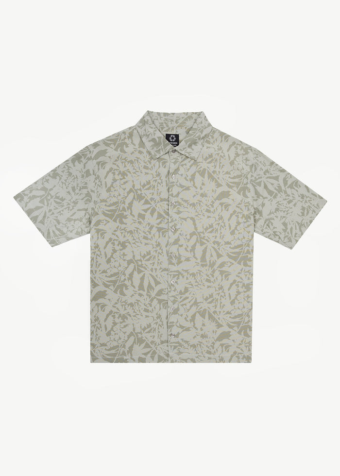 Afends Mens Bouquet - Short Sleeve Shirt - Olive Floral - Sustainable Clothing - Streetwear