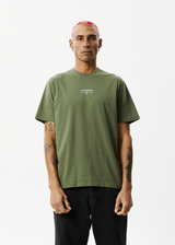 Afends Mens Calico - Recycled Retro Logo T-Shirt - Cypress - Afends mens calico   recycled retro logo t shirt   cypress   sustainable clothing   streetwear