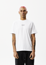 Afends Mens Calico - Recycled Retro Logo T-Shirt - White - Afends mens calico   recycled retro logo t shirt   white   sustainable clothing   streetwear
