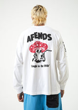 Afends Mens Caught In The Wild - Recycled Long Sleeve Graphic T-Shirt - White - Afends mens caught in the wild   recycled long sleeve graphic t shirt   white   sustainable clothing   streetwear