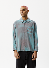 Afends Mens Checkers - Recycled Check Long Sleeve Shirt - Black - Afends mens checkers   recycled check long sleeve shirt   black   sustainable clothing   streetwear