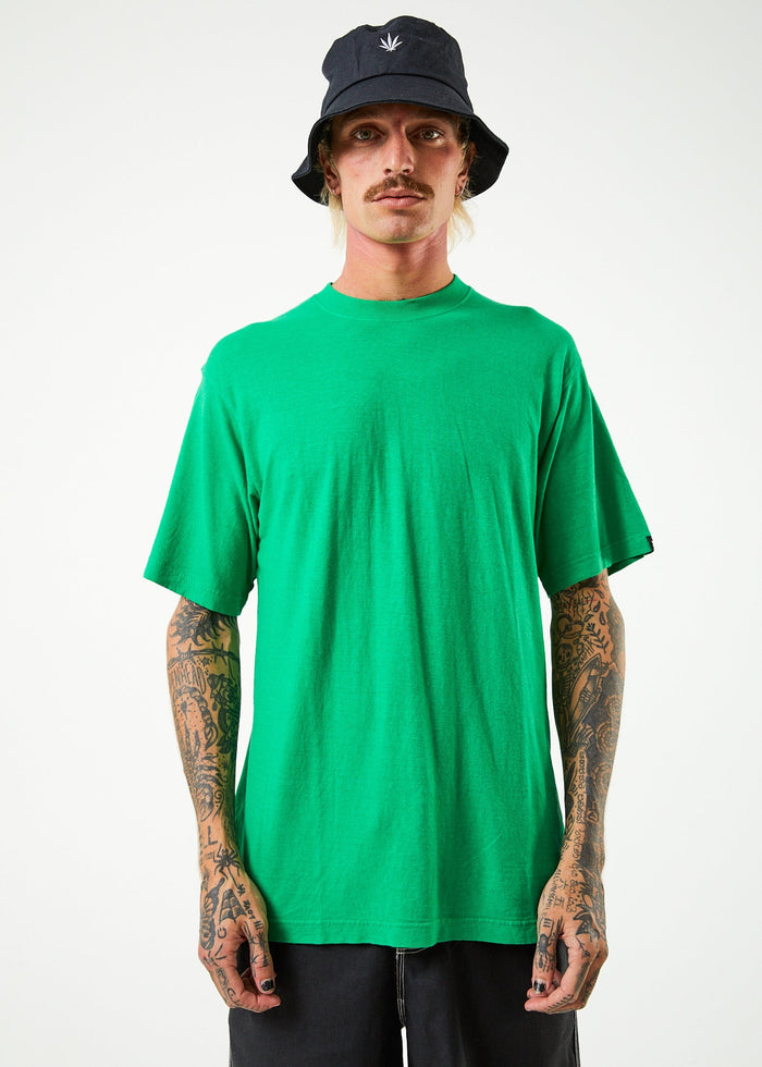 Afends Mens Classic - Hemp Retro T-Shirt - Forest - Sustainable Clothing - Streetwear