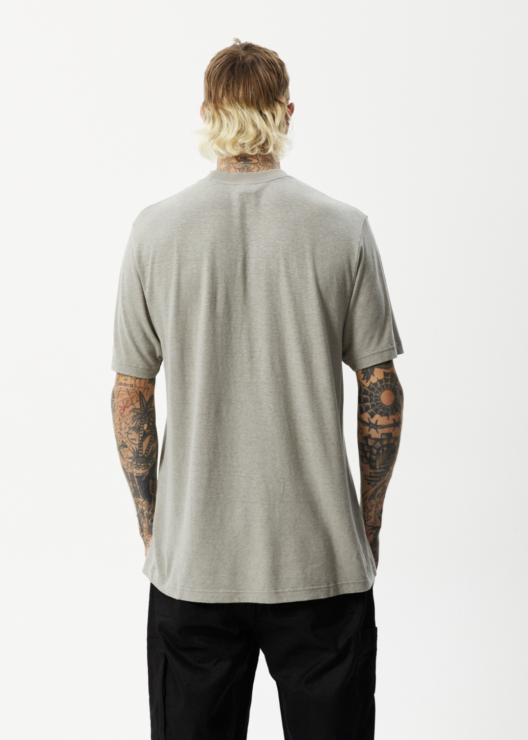 Afends Mens Crops - Retro Logo T-Shirt - Olive - Sustainable Clothing - Streetwear