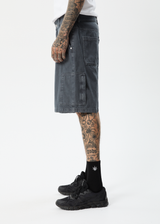 Afends Mens Disorder - Organic Denim Carpenter Shorts - Slate - Afends mens disorder   organic denim carpenter shorts   slate   sustainable clothing   streetwear