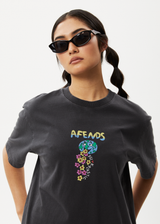 Afends Mens F Plastic - Retro Graphic T-Shirt - Stone Black - Afends mens f plastic   retro graphic t shirt   stone black   sustainable clothing   streetwear