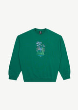 Afends Mens Gardener - Crew Neck Jumper - Emerald - Afends mens gardener   crew neck jumper   emerald   sustainable clothing   streetwear