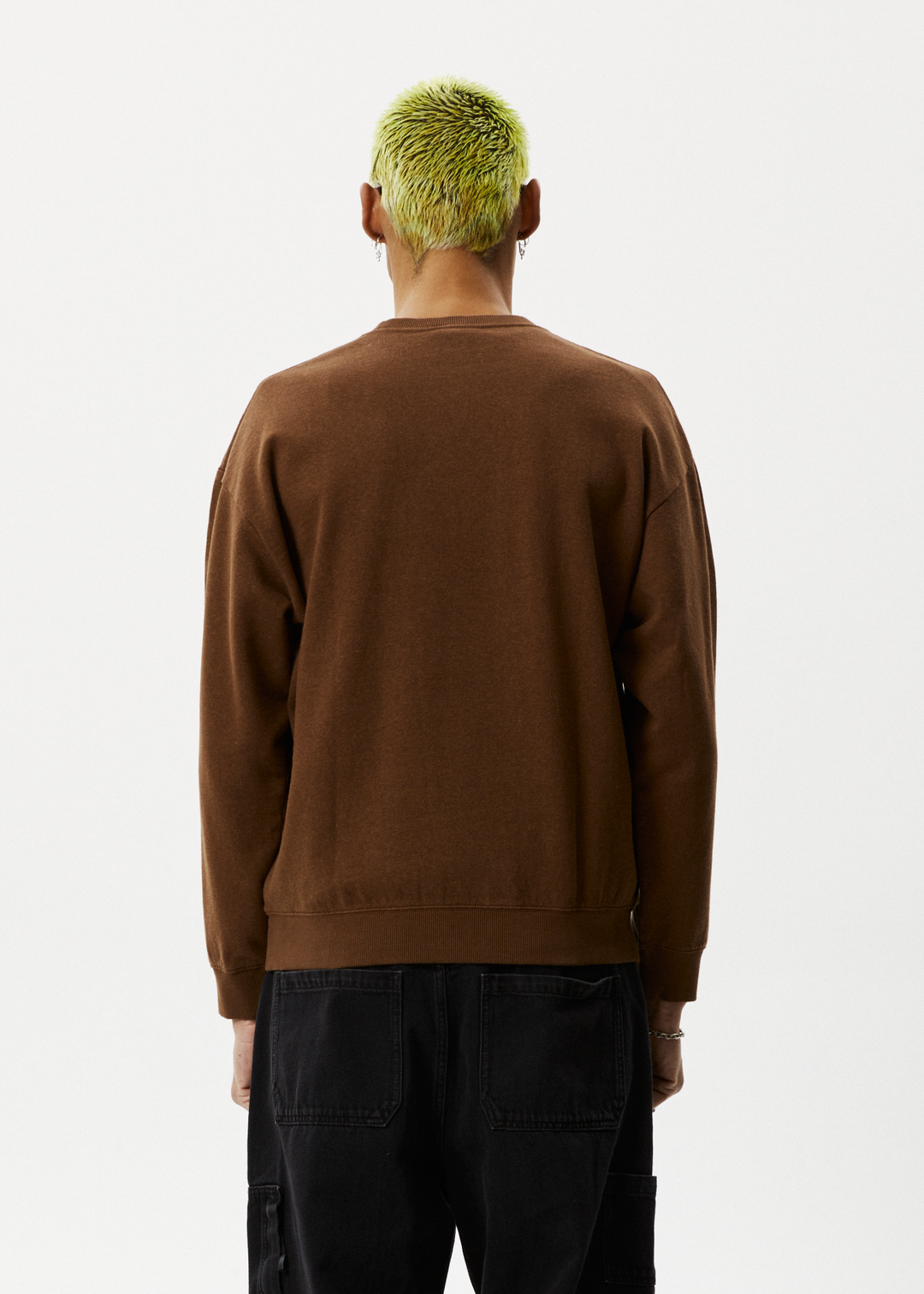 Afends Mens Indica - Hemp Crew Neck Jumper - Toffee - Sustainable Clothing - Streetwear