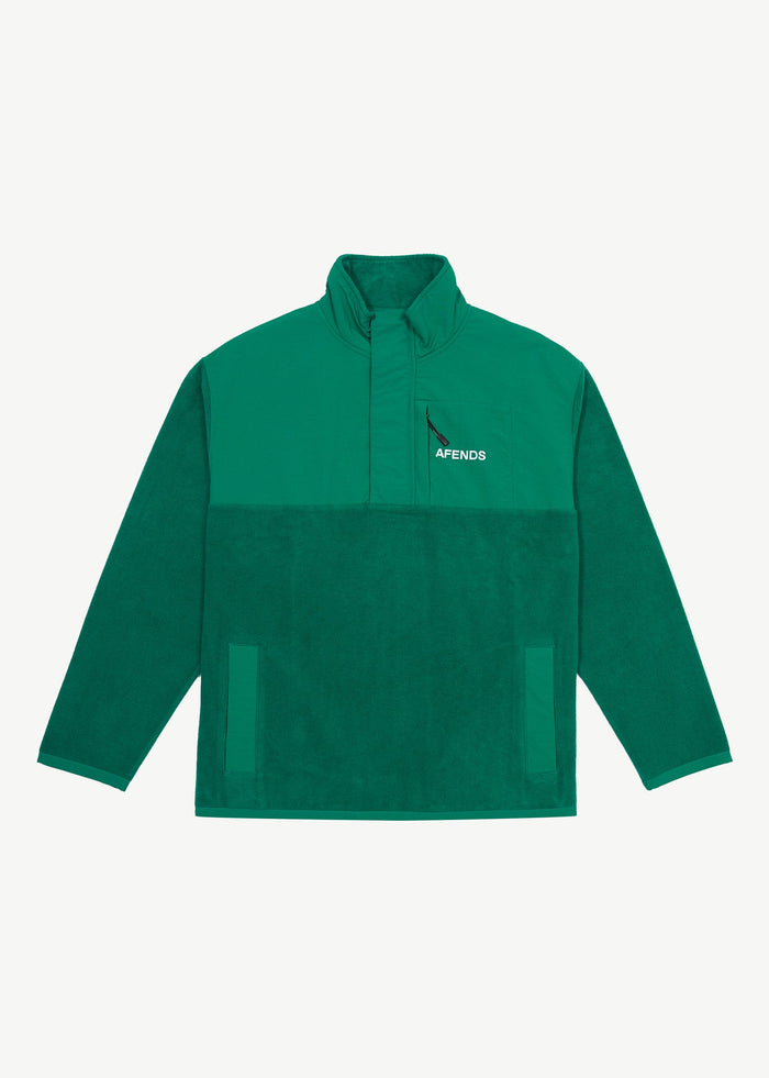 Afends Mens Intergalactic - Fleece Pullover - Emerald - Sustainable Clothing - Streetwear