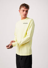 Afends Mens Millions - Recycled Long Sleeve T-Shirt - Citron - Afends mens millions   recycled long sleeve t shirt   citron   sustainable clothing   streetwear