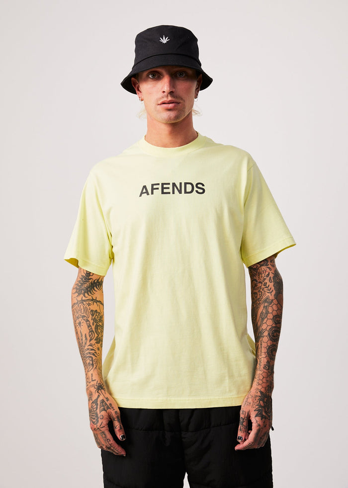 Afends Mens Millions - Recycled Retro T-Shirt - Citron - Sustainable Clothing - Streetwear
