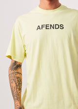 Afends Mens Millions - Recycled Retro T-Shirt - Citron - Afends mens millions   recycled retro t shirt   citron   sustainable clothing   streetwear