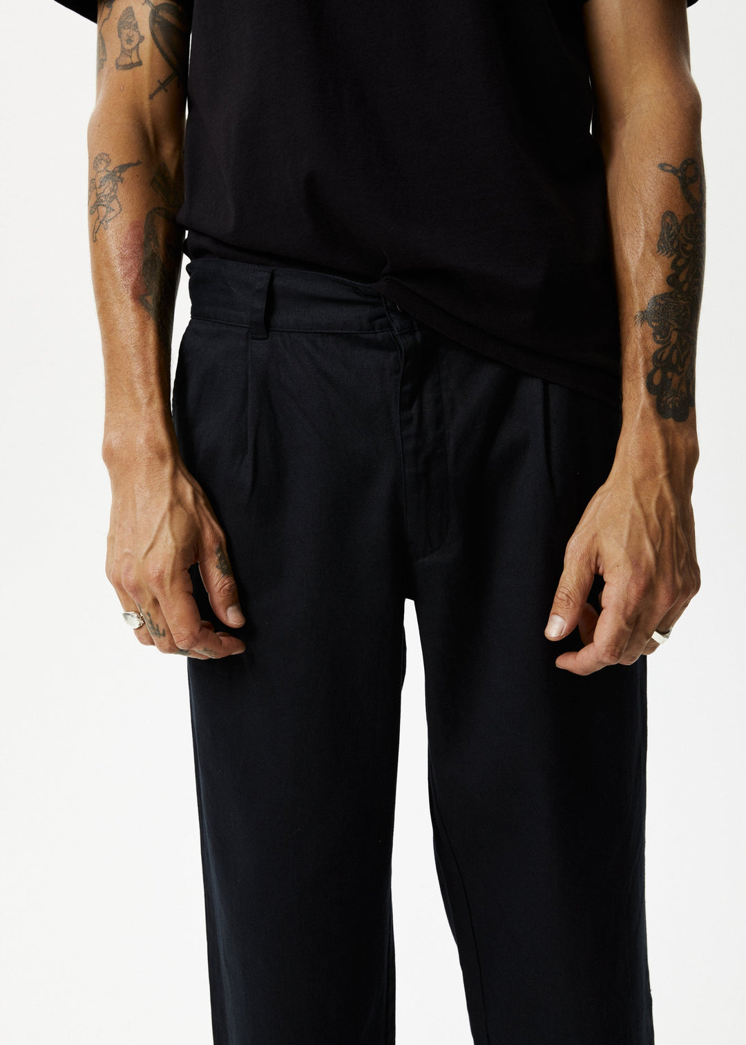 Afends Mens Mixed Business - Hemp Suit Pants - Black - Sustainable Clothing - Streetwear