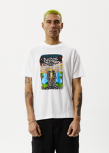Afends Mens Next Level - Boxy Graphic  T-Shirt - White - Afends mens next level   boxy graphic  t shirt   white   sustainable clothing   streetwear
