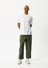 Afends Mens Ninety Eights - Recycled Baggy Elastic Waist Pants - Cypress - Afends mens ninety eights   recycled baggy elastic waist pants   cypress   sustainable clothing   streetwear