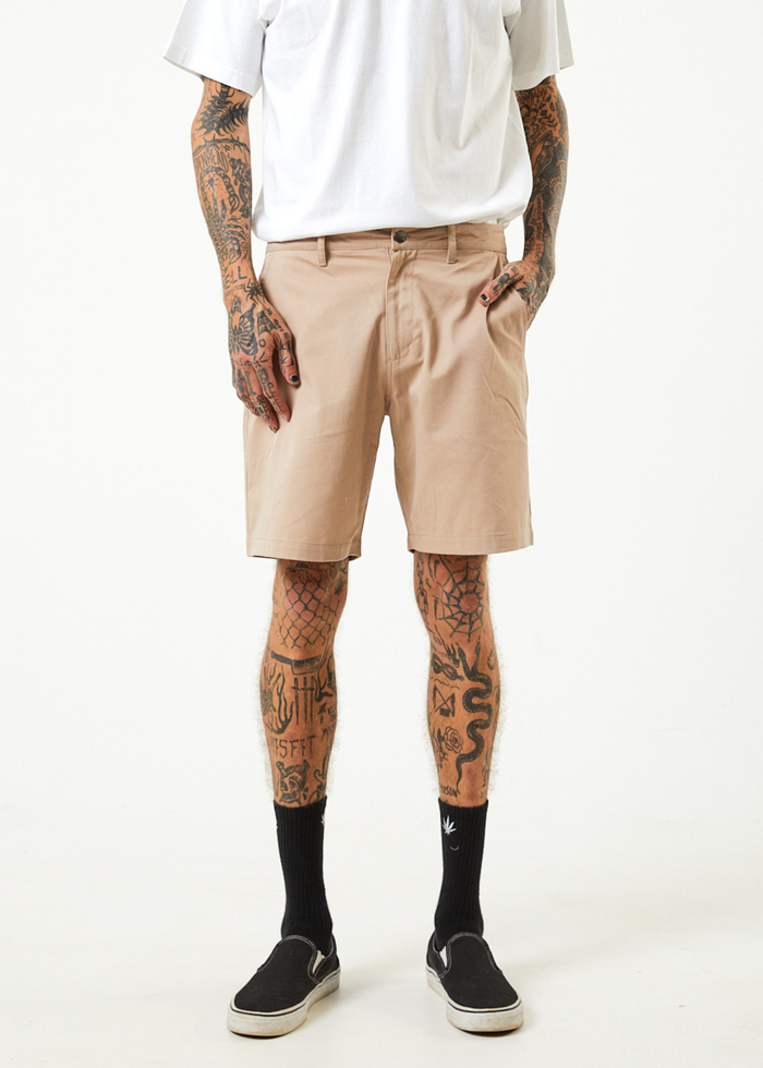 Afends Mens Ninety Twos - Recycled Chino Shorts - Bone - Sustainable Clothing - Streetwear