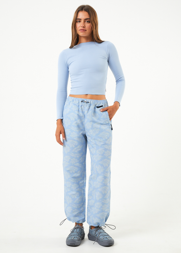 Afends Womens Underworld - Recycled Spray Pants - Powder Blue - Sustainable Clothing - Streetwear