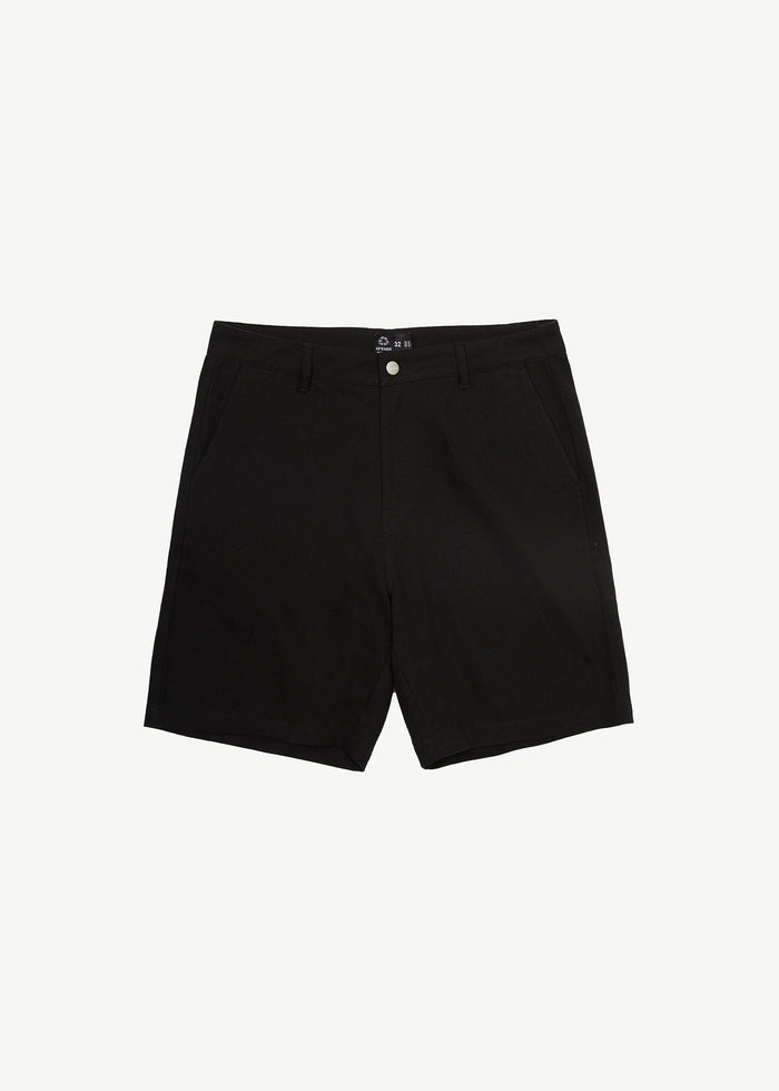 Afends Mens Ninety Twos - Recycled Chino Shorts - Black - Sustainable Clothing - Streetwear