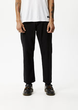 Afends Mens Ninety Twos - Recycled Twill Relaxed Pants - Black - Afends mens ninety twos   recycled twill relaxed pants   black   sustainable clothing   streetwear
