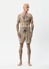 Afends Mens Outline - Recycled Fixed Waist Boardshorts - Beechwood - Afends mens outline   recycled fixed waist boardshorts   beechwood   sustainable clothing   streetwear