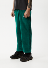 Afends Mens Pablo Union - Corduroy Baggy Pants - Emerald - Afends mens pablo union   corduroy baggy pants   emerald   sustainable clothing   streetwear