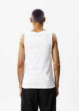 Afends Mens Paramount - Recycled Ribbed Singlet - White - Afends mens paramount   recycled ribbed singlet   white   sustainable clothing   streetwear