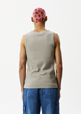 Afends Mens Paramount - Ribbed Singlet - Olive - Afends mens paramount   ribbed singlet   olive   sustainable clothing   streetwear