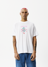 Afends Mens Peace - Boxy Graphic T-Shirt - White - Afends mens peace   boxy graphic t shirt   white   sustainable clothing   streetwear