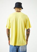 Afends Mens Rave - Hemp Retro Graphic T-Shirt - Lemonade - Afends mens rave   hemp retro graphic t shirt   lemonade   sustainable clothing   streetwear