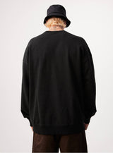 Afends Mens Sativa - Hemp Crew Neck Jumper - Black - Afends mens sativa   hemp crew neck jumper   black   sustainable clothing   streetwear
