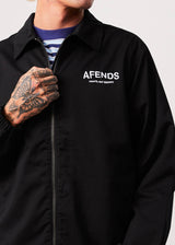 Afends Mens Spaced - Recycled Coach Jacket - Black - Afends mens spaced   recycled coach jacket   black   sustainable clothing   streetwear