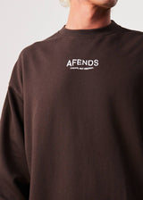 Afends Mens Spaced - Recycled Crew Neck Jumper - Coffee - Afends mens spaced   recycled crew neck jumper   coffee   sustainable clothing   streetwear
