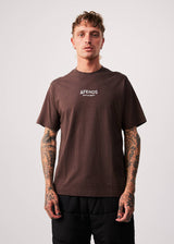 Afends Mens Spaced - Recycled Retro T-Shirt - Coffee - Afends mens spaced   recycled retro t shirt   coffee   sustainable clothing   streetwear