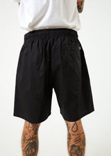 Afends Mens Studio - Organic Elastic Waist Shorts - Black - Afends mens studio   organic elastic waist shorts   black   sustainable clothing   streetwear