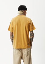 Afends Mens Sunshine - Retro Graphic T-Shirt - Mustard - Afends mens sunshine   retro graphic t shirt   mustard   sustainable clothing   streetwear