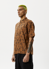 Afends Mens Tradition - Paisley Short Sleeve Shirt - Toffee - Afends mens tradition   paisley short sleeve shirt   toffee   sustainable clothing   streetwear
