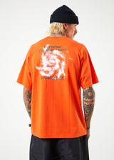 Afends Mens Universal - Recycled Retro Graphic T-Shirt - Orange - Afends mens universal   recycled retro graphic t shirt   orange   sustainable clothing   streetwear