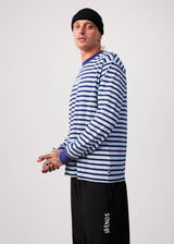 Afends Mens Views - Recycled Striped Long Sleeve T-Shirt - Seaport - Afends mens views   recycled striped long sleeve t shirt   seaport   sustainable clothing   streetwear