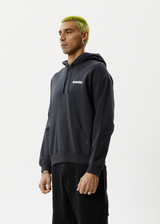 Afends Mens Vinyl - Logo Hoodie - Charcoal - Afends mens vinyl   logo hoodie   charcoal   sustainable clothing   streetwear