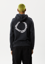 Afends Mens Vinyl - Logo Hoodie - Charcoal - Afends mens vinyl   logo hoodie   charcoal   sustainable clothing   streetwear